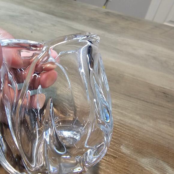 Vintage Crystal Votive Tulip Candle Holder Clear Heavy Flower Retro Glam Classic - Picture 6 of 10